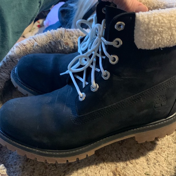 Black and white Sherpa timberland - Picture 3 of 7